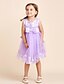 cheap Flower Girl Dresses-Princess Short / Mini Flower Girl Dress - Polyester Tulle Sleeveless Scoop Neck with Bow(s)