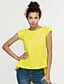 abordables Chemises Pour Femme-Femme Couleur Pleine Dentelle Blouse Quotidien Blanche / Noir / Jaune