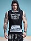 cheap Men&#039;s Tees &amp; Tank Tops-Men&#039;s Casual / Active Cotton Tank Top - Letter Hooded / Sleeveless