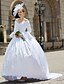 baratos Vestidos de Casamento-Vestidos de noiva De Baile Decote V Manga Longa Cauda Capela Cetim Vestidos de noiva Com Miçangas Apliques 2024