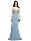 cheap Bridesmaid Dresses-Sheath / Column Bridesmaid Dress Sweetheart Sleeveless Elegant Sweep / Brush Train Chiffon with Criss Cross / Ruched / Ruffles 2022