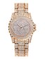 billige Trendy klokker-Dame Luksus Ure Armbåndsur Diamond Watch Quartz Rustfritt stål Sølv / Gylden Kul Analog damer Fritid Mote - Gull Sølv Rose Ett år Batteri Levetid / SSUO 377