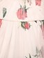 זול שמלות לאירועים מיוחדים-שמלת קו א-סימטרי שמלת ערב רשמית קו צוואר מתוק טול א-סימטרי ללא שרוולים עם כפתורים דפוס מוצלב/הדפס