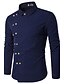 baratos Camisas para Homem-Homens Sólido Delgado Camisa Social Festa Diário Para Noite Colarinho Clerical Branco / Preto / Vermelho / Azul Marinha / Primavera / Outono / Manga Longa