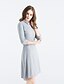 cheap Women&#039;s Dresses-Women&#039;s Loose Cotton 3/4 Length Sleeve Solid Colored Modern Style Classic Patchwork Summer All Seasons Crew Neck Casual Vintage Party Daily Holiday Cotton Split Light gray S M L XL XXL / Asymmetrical