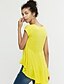 abordables Chemises Pour Femme-Femme Couleur Pleine Dentelle Blouse Quotidien Blanche / Noir / Jaune