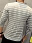 billige Casual T-shirts til mænd-Herre T-shirt Stribet Rund hals Hvid Grå Rød Navyblå Langærmet Plusstørrelser Daglig Toppe Bomuld