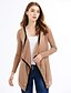 cheap Women&#039;s Blouses &amp; Shirts-Women&#039;s Coat,Solid Long Sleeve Spring / Summer / Fall Pink / Beige / Black / Brown / Green Polyester Thin