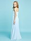 cheap Junior Bridesmaid Dresses-Sheath / Column Floor Length Junior Bridesmaid Dress Chiffon Sleeveless Straps with Crystals 2022 / Natural