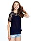 billige Bluser og skjorter til kvinner-Rayon Polyester Bluse - Ensfarget Dame