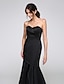 cheap Special Occasion Dresses-Fit &amp; Flare Sweetheart Neckline Floor Length Satin Dress with Pleats by TS Couture®