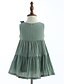 levne Neformální šaty-Málo Dívčí Šaty Jednobarevné Světle zelená Bez rukávů Mašle Šaty Léto