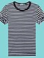 cheap Men&#039;s Casual T-shirts-Men&#039;s T shirt Tee Striped Round Neck Black Blue Red Short Sleeve Plus Size Daily Beach Tops Active / Summer / Spring / Summer