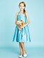 cheap Junior Bridesmaid Dresses-A-Line Halter Neck Knee Length Taffeta Junior Bridesmaid Dress with Sash / Ribbon / Crystal Brooch