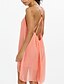 cheap Women&#039;s Dresses-Women&#039;s Backless Going out Asymmetrical Loose Dress - Solid Colored Backless Strap / Deep U Spring Black Green Pink M L XL
