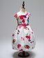 preiswerte Kleider-Mädchen&#039; Kurzarm Blumen 3D-gedruckte Grafik Kleider Blumen Baumwolle Polyester Kleid Sommer