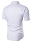 preiswerte Businesshemden für Herren-Herrenhemd Hemdhemd gepunktet gespreizter Kragen weiß kurzarm täglich Wochenenddruck schmal Oberteile / Sommer / Sommer