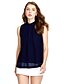 cheap Women&#039;s Blouses &amp; Shirts-Women&#039;s Blouse Shirt Solid Colored Halter Neck Navy Blue Sleeveless Going out Cut Out Tops Streetwear Casual / Summer