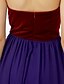 זול שמלות שושבינה-גזרת A שמלה לשושבינה  לב (סוויטהארט) ללא שרוולים בלוק צבע עד הריצפה שיפון / קטיפה עם קפלים 2022