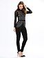 cheap Women&#039;s Jumpsuits &amp; Rompers-Women&#039;s Backless Solid Patchwork Hot Fix Rhinestone Mesh Backless JumpsuitsSexy / Casual Round Neck Long Sleeve