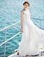 cheap Wedding Dresses-Wedding Dresses A-Line Scoop Neck Sleeveless Floor Length Chiffon Bridal Gowns With Lace 2023
