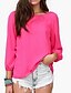cheap Women&#039;s Blouses &amp; Shirts-Women&#039;s Daily Blouse Solid Colored Tops Cotton Casual Black Blue Yellow