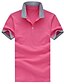 cheap Classic Polo-Men&#039;s Collar Polo Shirt Golf Shirt Letter Solid Colored Collar Shirt Collar White Black Gray Pink Navy Blue Short Sleeve Plus Size Daily Embroidered Tops Cotton / Summer / Summer