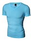economico Magliette casual da uomo-T-shirt Per uomo Attivo Sportivo, Tinta unita A V - Cotone / Poliestere