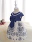 cheap Dresses-Girls&#039; Short Sleeve Flower 3D Printed Graphic Dresses Floral Satin Cotton Polyester Dress