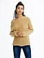cheap Women&#039;s Sweaters-Women&#039;s Formal / Going out / Casual / Daily Solid Colored Long Sleeve Regular Pullover Sweater Jumper, Round Neck Fall / Winter Cotton Wine / White / Black S / M / L