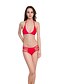 preiswerte Bikinis und Bademode-Damen solide Cutouts Halter Rote Bikinis Bademode Badeanzug - Solide S M L Rote