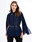 cheap Plus Size Tops-Women&#039;s Shirt Solid Colored Shirt Collar Daily Holiday Sleeveless Tops Streetwear Navy Blue Beige