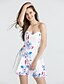 cheap Print Dresses-Women&#039;s Off The Shoulder/Backless Beach/Casual Sleeveless Dresses (Cotton Blend)