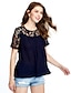 billige Bluser og trøjer til kvinder-Dame - Ensfarvet Bluse Rayon Polyester