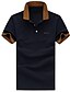 abordables polo classique-Homme POLO T Shirt golf Lettre Couleur Pleine Col Col de Chemise Blanche Noir Gris Rose Claire Bleu Marine Manches Courtes Grande Taille du quotidien Brodée Hauts Coton / Eté / Eté