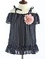 preiswerte Mode für Mädchen-Mädchen&#039; Kurzarm Gestreift 3D-gedruckte Grafik Kleider Streifen Baumwolle Kleid Sommer