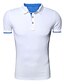 cheap Classic Polo-Men&#039;s Golf Shirt Solid Colored Collar Stand Collar White Black Blue Gray Red Short Sleeve Casual Weekend Modern Style Tops Cotton Active