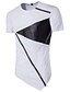 baratos Camisas &amp; Regatas para Homem-Homens Tamanhos Grandes Estampa Colorida Camiseta - Algodão Casual Diário Casual Decote Redondo Branco / Preto / Verão / Manga Curta