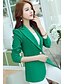 cheap Women&#039;s Blazer&amp;Suits-Women&#039;s Work Basic Spring &amp;  Fall / Summer / Fall Regular Blazer, Solid Colored Notch Lapel Long Sleeve Acrylic / Polyester Green / Blue L / XL / XXL
