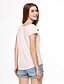 olcso Női pólók-Casual/hétköznapi Szexi V-alakú-Női Póló,Egyszínű Nyári Rövid ujjú Poliészter Vékony