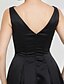 cheap Evening Dresses-A-Line Minimalist Dress Prom Asymmetrical Sleeveless Boat Neck Satin V Back with Pleats