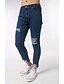 abordables Pantalons &amp; Shorts Homme-Homme simple Taille Normale non élastique Jeans Pantalon,Mince Toile de jean Couleur Pleine Rayé