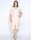 Χαμηλού Κόστους Plus Size Casual Φορέματα-Γυναικεία Φόρεμα ριχτό Μίντι φόρεμα Θαλασσί Μαύρο Ανθισμένο Ροζ Dusty Rose Γαλαξίας Μονόχρωμο Σκίσιμο Άνοιξη Καλοκαίρι Λαιμόκοψη U Βίντατζ L XL XXL 3XL 4XL 5XL 6XL 7XL / Μεγάλα Μεγέθη / Μεγάλα Μεγέθη