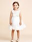 cheap Flower Girl Dresses-Princess Short / Mini Flower Girl Dress - Polyester Tulle Sleeveless Scoop Neck with Bow(s)