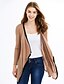 cheap Women&#039;s Blouses &amp; Shirts-Women&#039;s Coat,Solid Long Sleeve Spring / Summer / Fall Pink / Beige / Black / Brown / Green Polyester Thin