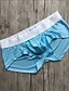 baratos Moda Íntima para Homem Confortável-Homens Simples Cor imaculada Cuecas boxer Micro-Elástica Cintura Baixa Super Sexy 1 PC Azul S