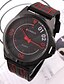 cheap Leather band Watches-Men&#039;s Dress Watch Wrist Watch Quartz Genuine Leather Multi-Colored 30 m Analog Black / White Black Silver / Black