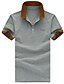 abordables polo classique-Homme POLO T Shirt golf Lettre Couleur Pleine Col Col de Chemise Blanche Noir Gris Rose Claire Bleu Marine Manches Courtes Grande Taille du quotidien Brodée Hauts Coton / Eté / Eté