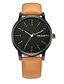 preiswerte Modeuhren-Damen Modeuhr Quartz 30 m PU Band Analog Schwarz / Orange / Braun - Schwarz / Braun Schwarzbraun             Weiß / Braun