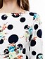cheap Women&#039;s Blouses &amp; Shirts-Women&#039;s Blouse Shirt Print Long Sleeve Ruched Round Neck Tops Casual Basic Top Dark Blue